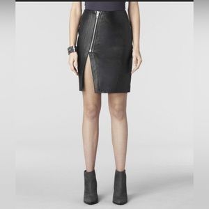 All Saints Lucille Leather Skirt
